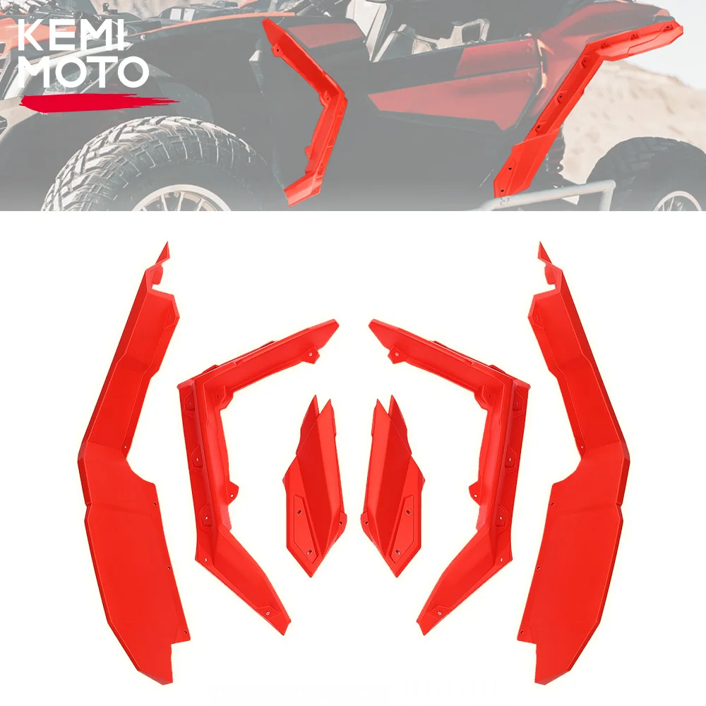 

For Can Am Maverick X3 1000 Max R RR 4x4 XRC Turbo DPS 2017-2023 715002973 KEMIMOTO UTV Red Super Extended Fender Flares