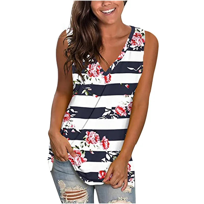 Cseta hoada con cuello en V para mujer, ceco de aodón estampado, cómodo y transpirable, ropa informal de moda, 202