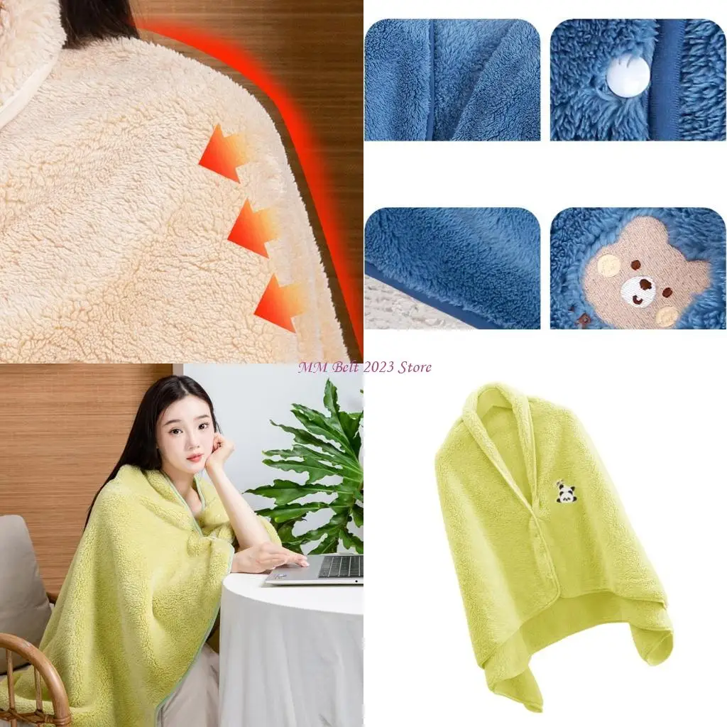 

49ME теплое носимое одеяло, шаль, плащ из кораллового флиса для женщин в послеродовом периоде, для путешествий домой