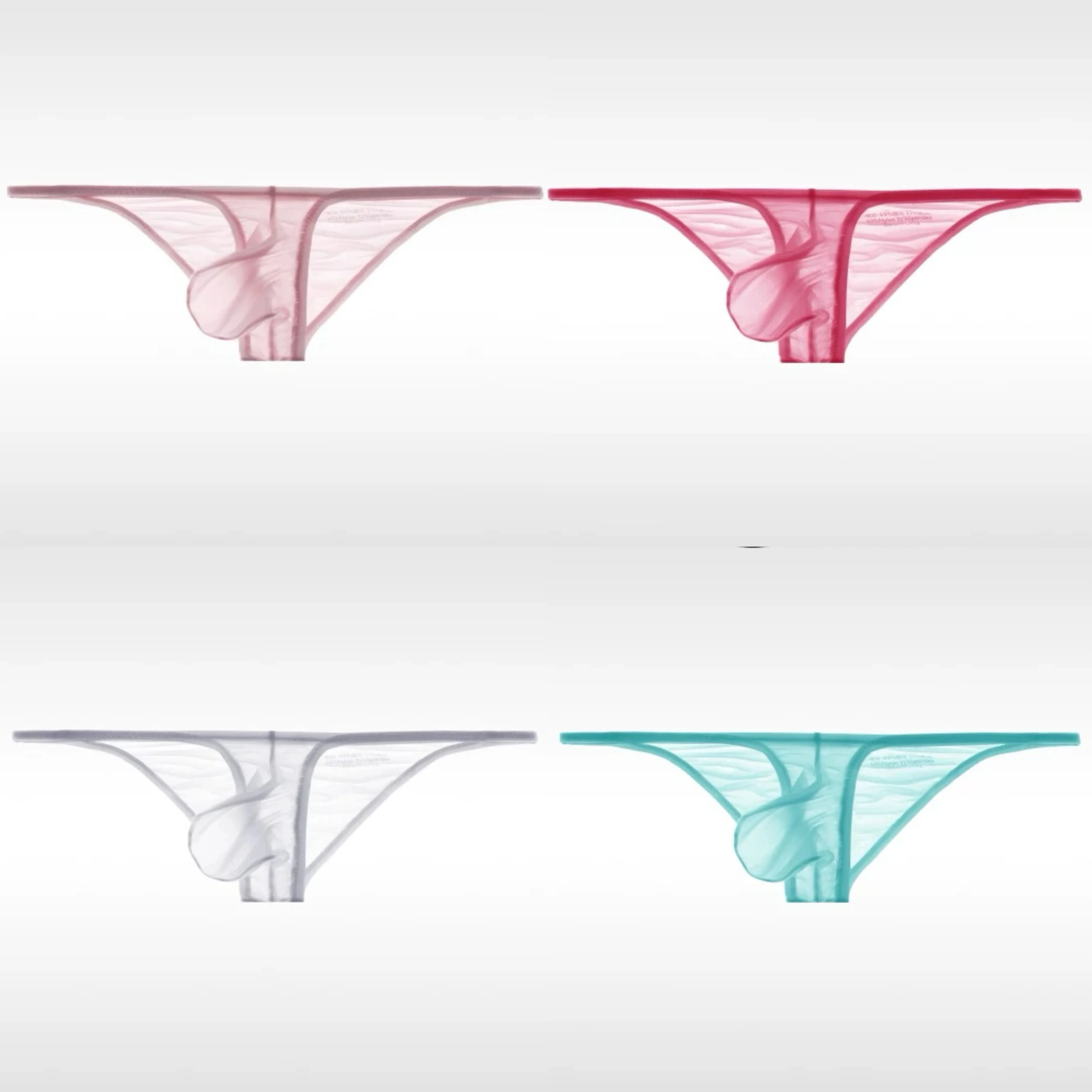 Underwear men's briefs low waisted ultra-thin ice silk 50g fully transparent personalized and tight fitting for young people