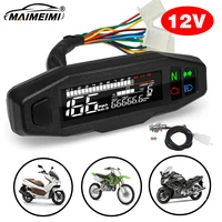 Velocímetro Digital Universal para motocicleta, medidor de aceite, tacómetro, odómetro, grupo de instrumentos, indicador de luz de señal de giro con juego de sensores