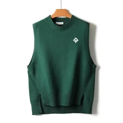 Golf vestGolf Vest Men Autumn Golf Wear 2024 High Quality Round Neck Sleeveless Top Korean Golf Clothing Men's Golf Sweater Knit