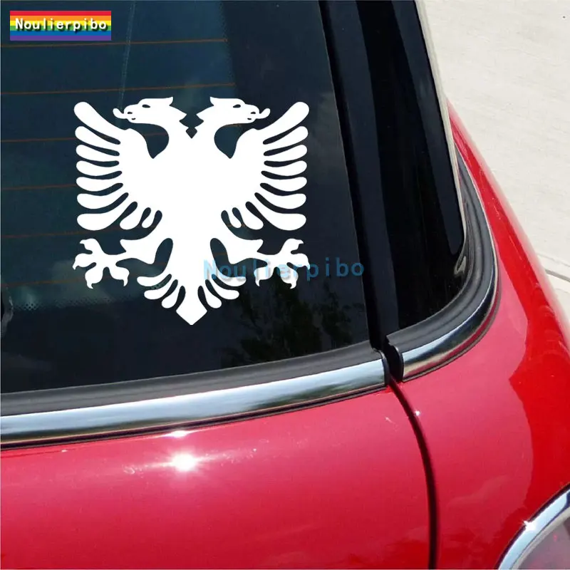 Beautiful Decals Albania Flag Eagle Car Stickers Waterproof Car Rear Bumper Windows Motorcycle Helmet Vinyl Die Cut Decals
