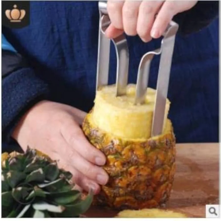 Stainless Steel Pineapple Cutter Corer Peeler Fruit Slicer Corer Remover Kitchen Tool for Easy and Efficient Tropical Fruit Pre