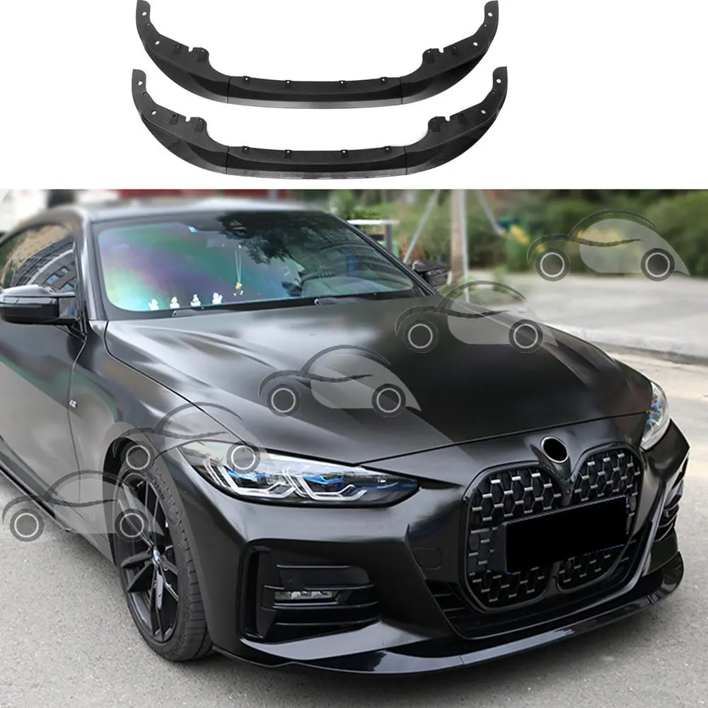 3 Stage Front Lip Splitter Spoiler Side Lower Splitters Body Kit For BMW 4 Series G22 2 Doors Coupe 2021+