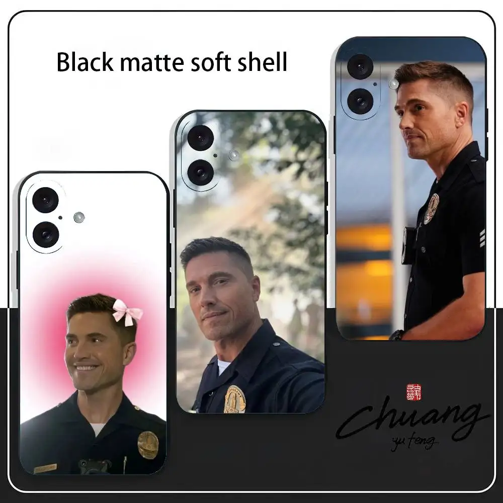 حافظة هاتف Tim B-Bradford Rookied أنيقة باللون الأسود غير اللامع من مادة TPU لهاتف 11-16. مضاد للانزلاق ومقاوم للاهتراء