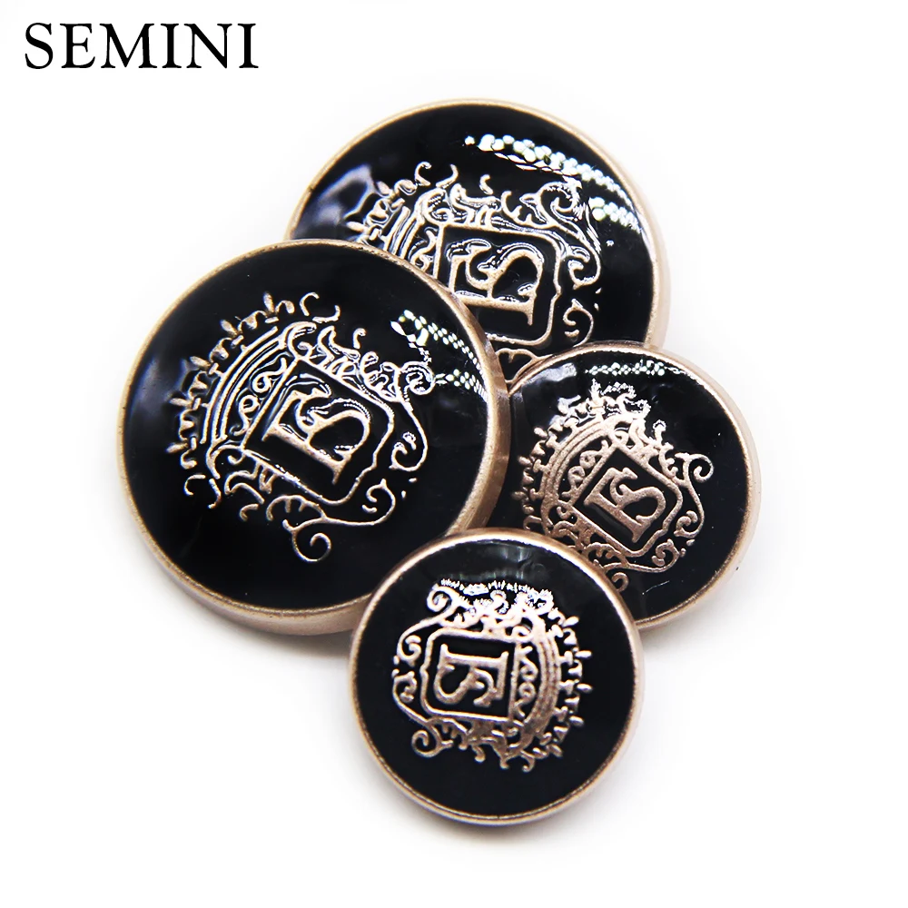 10pcs/lot New Fashion Classic Anchor Sewing Button Decorative Gold Buttons For Clothing Overcoat Uniform Suit DIY