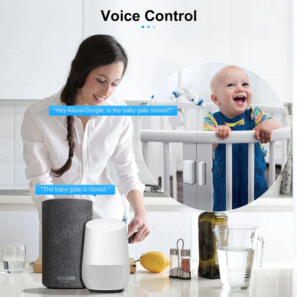 EWeLink App Zigbee Door Window Sensor Open Closed Detector Security Alarm Voice Control Support Zigbee 2mqtt Home Assistant