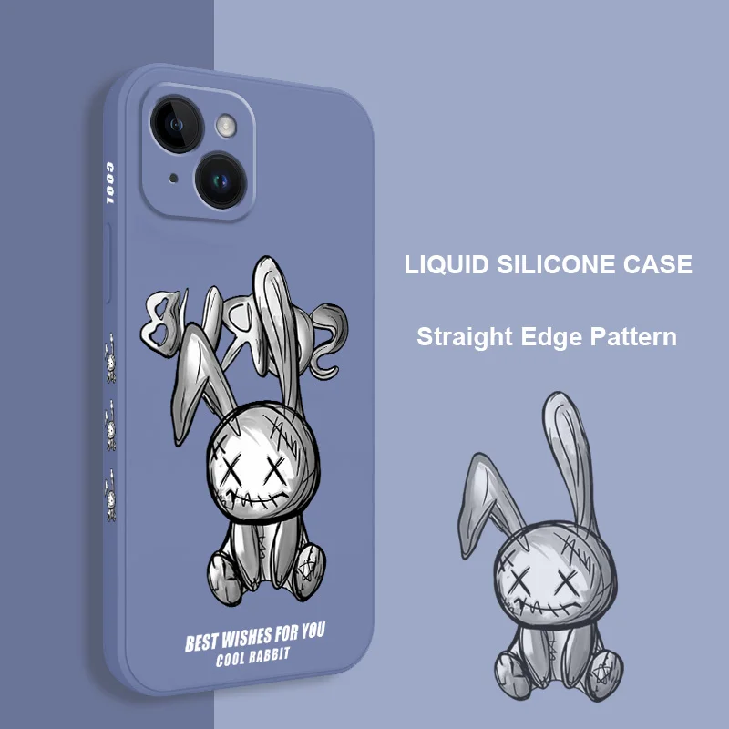 Sad Bunny Phone Case For iPhone 16 15 14 13 12 11 X XR XS SE2 SE2020 8 7 6 6S Plus Pro Max Mini Silicone Cover