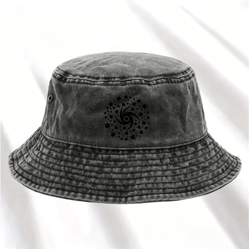 1pc Retro Easy Washed Fisherman Hat, Pattern Print, Vintage Style, Lightweight All-Match Bucket Hat X Fishing Hat X Dad Hat, Uni