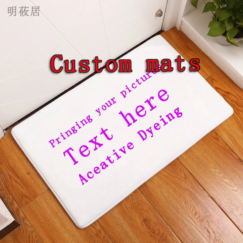 

40x60cm Custom mat anti-slip carpet printed your design picture photo, Flannel Floor customized Carpet for Bath Door Living Room