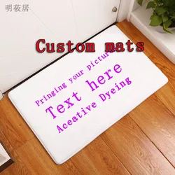 40x60cm Custom mat anti-slip carpet printed your design picture photo, Flannel Floor customized Carpet for Bath Door Living Room