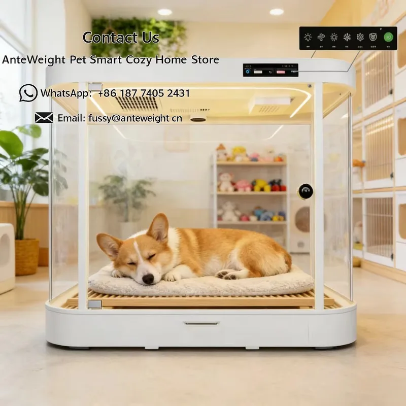 Intelligent Dog Cabin, Upgrade From Traditional Pet Cage, Odor Removal, Circulating Fresh Air System, Pet-Friendly Design