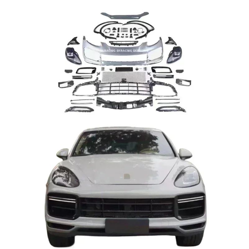 Excellent Top QualityHigh Quality Front Bumper Diffuser Wheel Arch Headlights Upgrades 9Y0 Turbo Style Body Kits For Porsche Cay