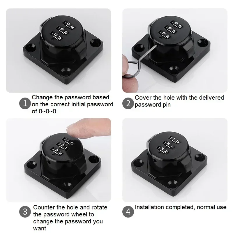 Keyless Combination Burglar Lock Password Unlock Double Opening Digital Code Locks for Mailbox Drawer Refrigerator File Locker