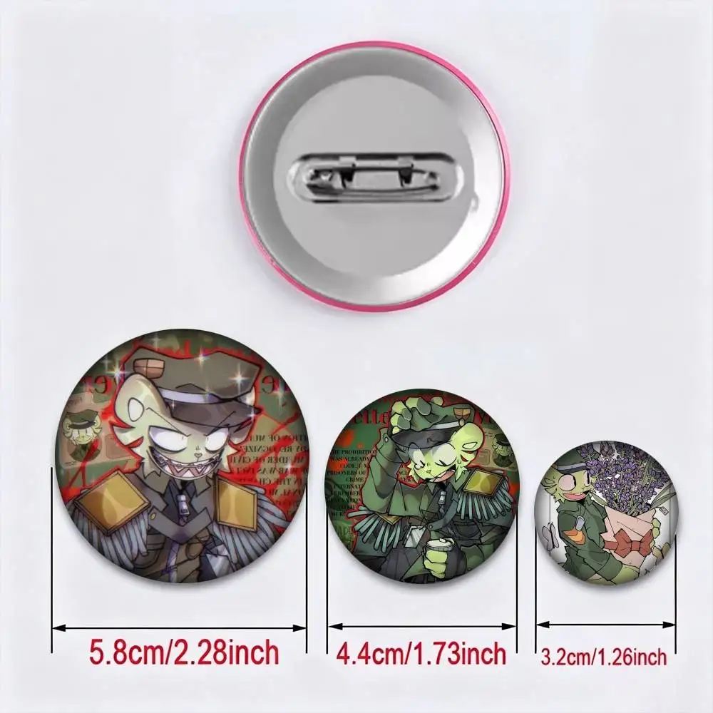 Flippy H-HTF 25mm 32mm 44mm 58mm 75mm Brooches Badges Pins for Accessories Gift