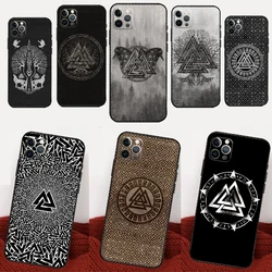 Valknut Symbol Phone Case For iPhone 16 15 13 11 12 14 Pro Max Mini XR X XS Max 6S Plus Cover