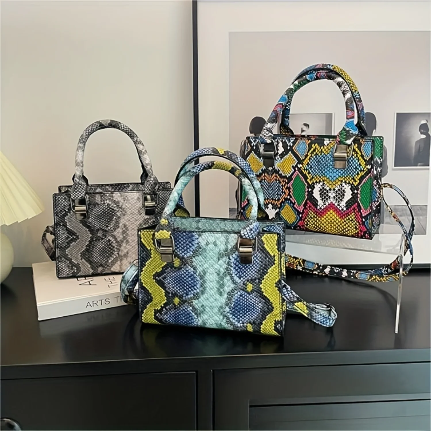 

Mini Snakeskin Crossbody Bag - Stylish Satchel & Luxury Handbag