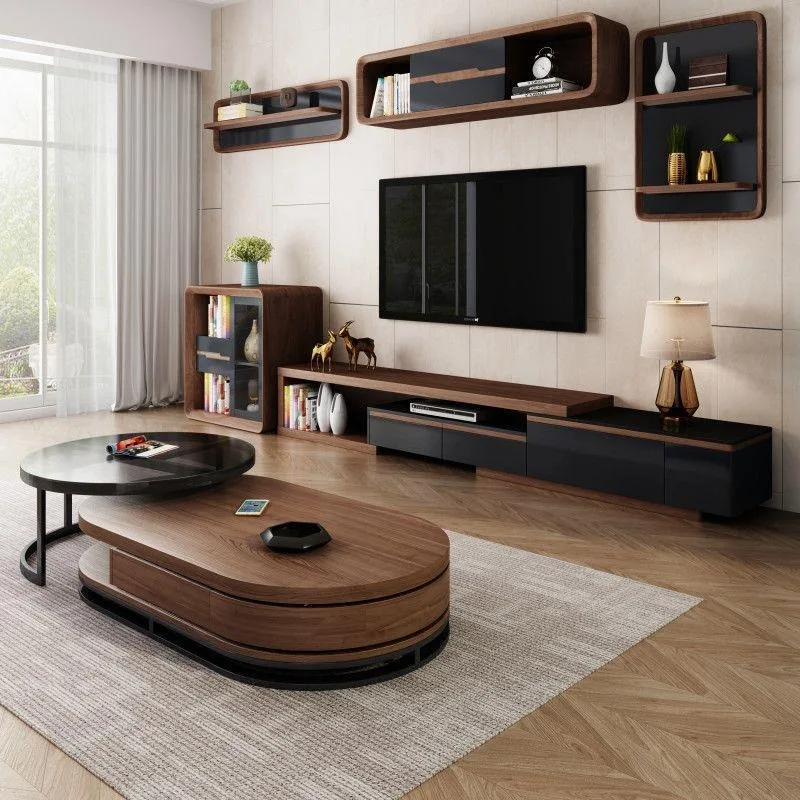 1.2m mobile tea table Solid wood table and chair combination Household rotating tea table Balcony Chinese integrated tea making