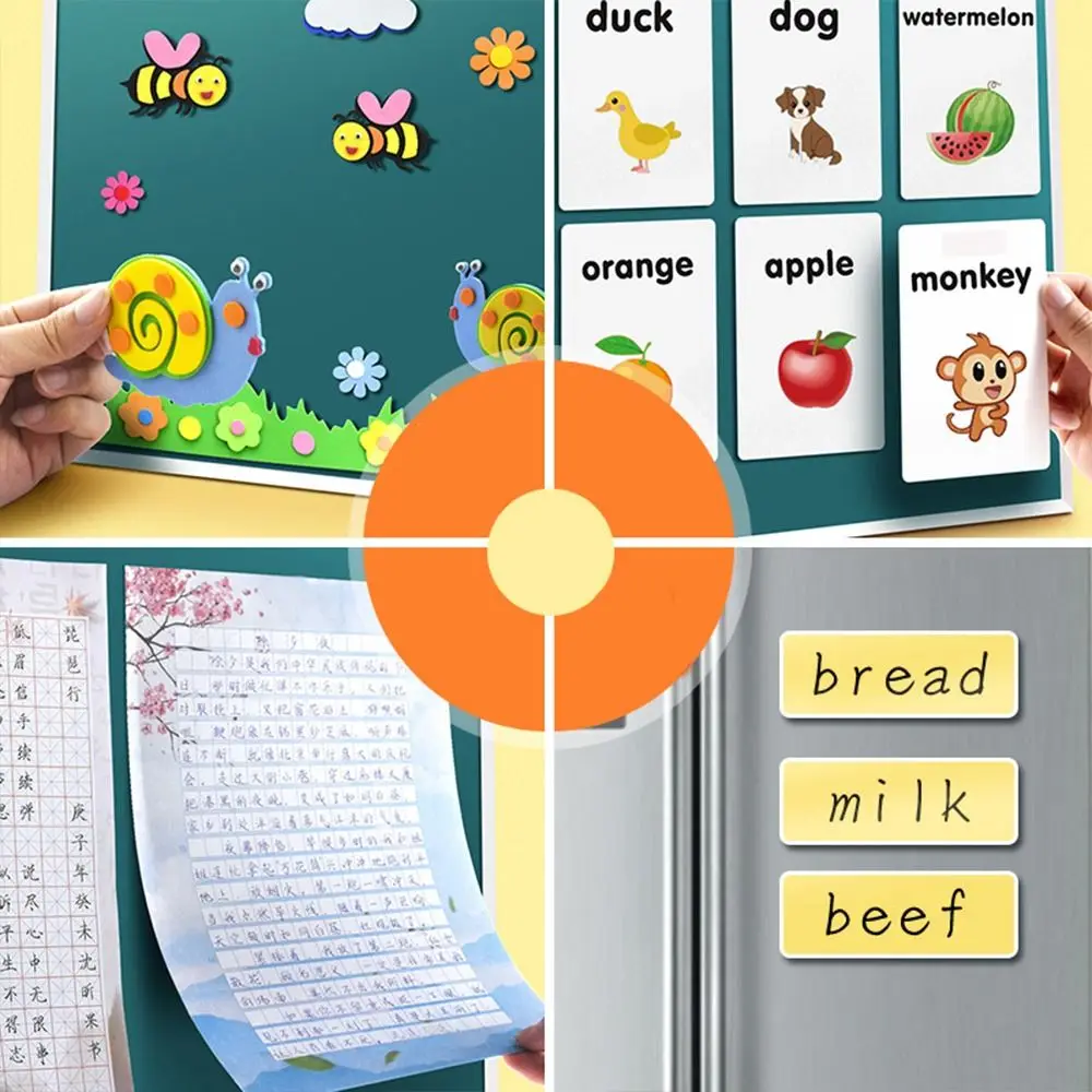 30pcs/sheet Magnetic Sticker Fit Blackboard Fridge Magnet DIY Refrigerator Magnet Blackboard Sticker