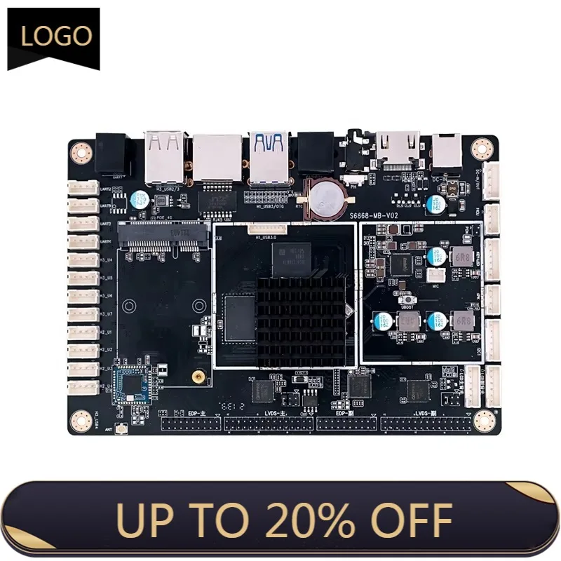 S6868 Android 11 system RK3568 industrial grade motherboard support LVDS EDP MIPI IR development board
