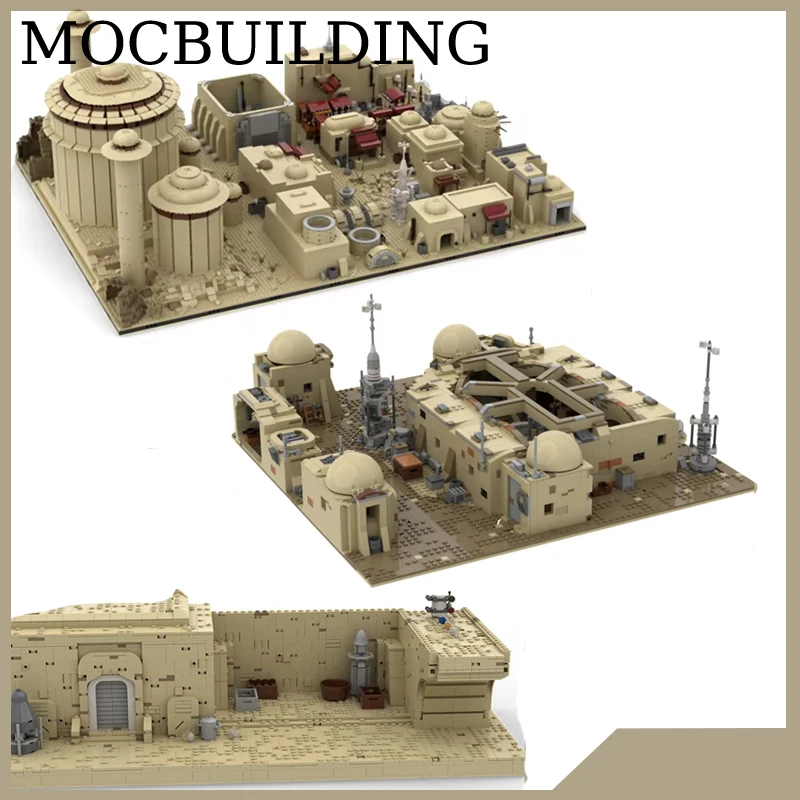 Desert City Movie Scene Display Model MOC Building Blocks Toys Birthday Gift Construction Toy