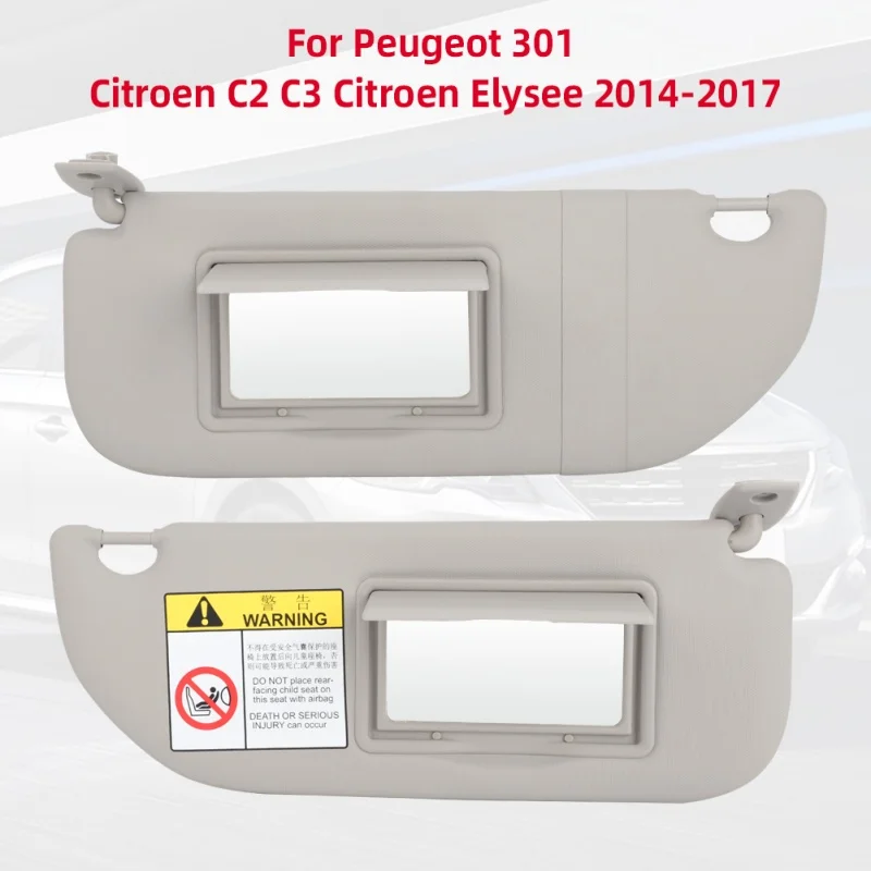 Car Sun Visor Left Right Side Shade Board Replaces For Peugeot 301 for Citroen C3 Spare Parts 98038432DS 98038433DS