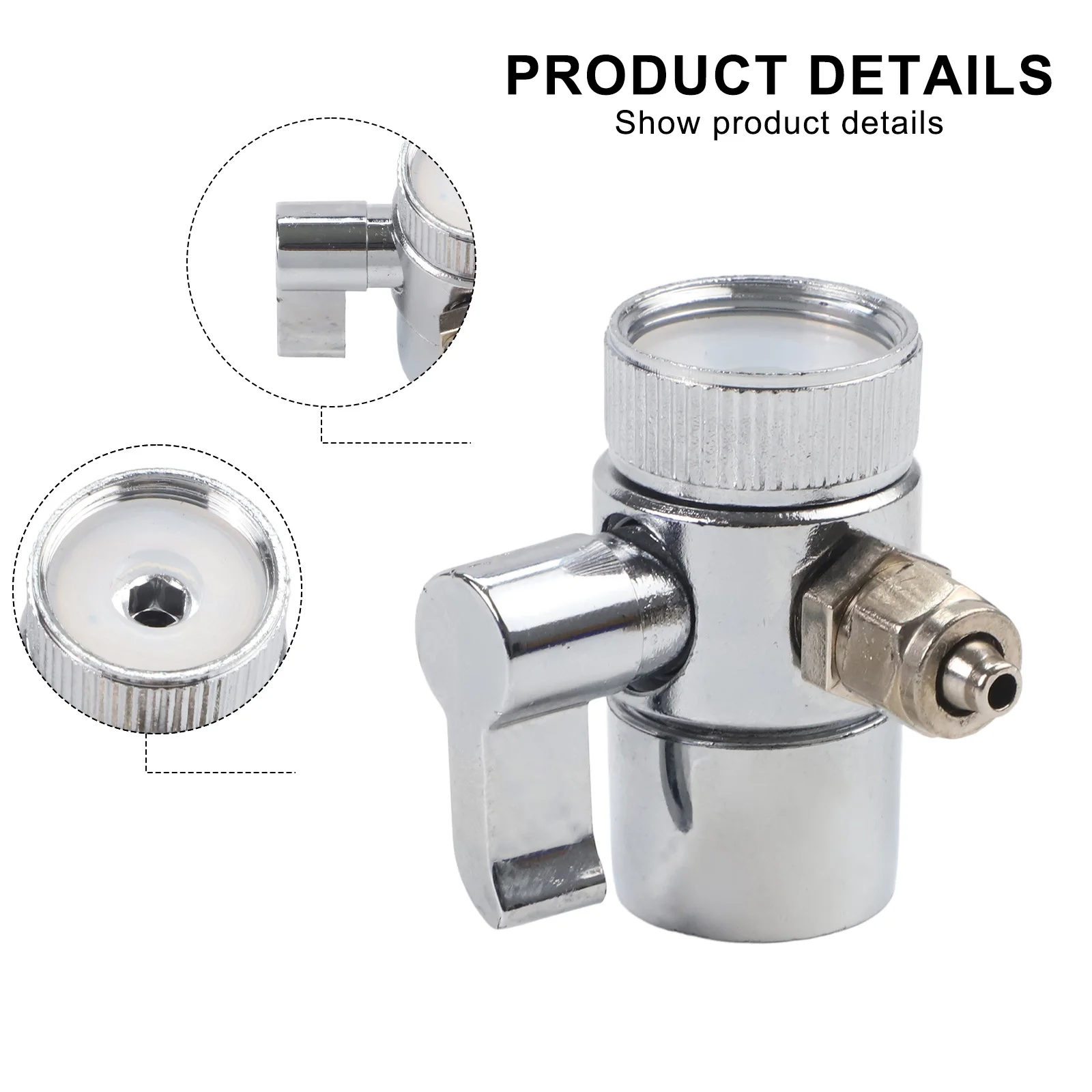 Sink Faucet Diverter Valve Faucet Switch Adapter Silver Above Counter Water Filter For 1/4