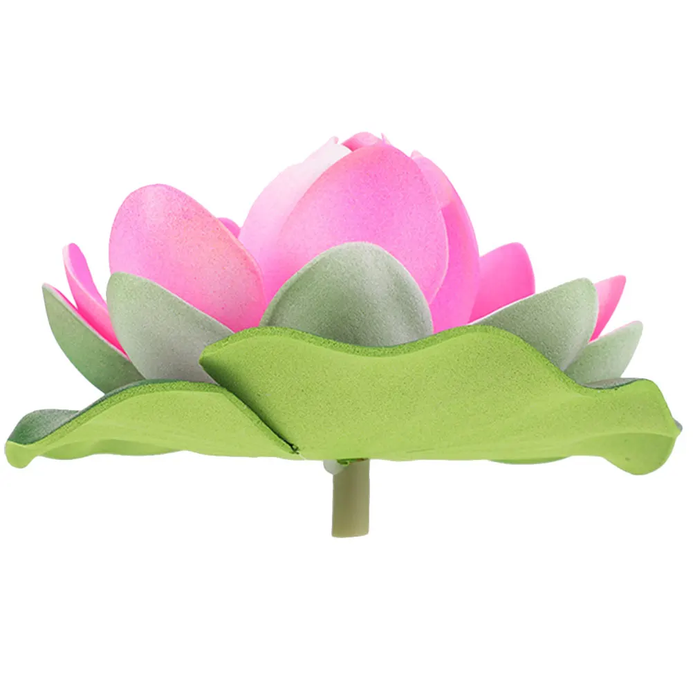 

Artificial Lotus Floating Flower Decor Realistic Simulated Lotus Flower for Pond Fountain Garden Aquarium Decoration