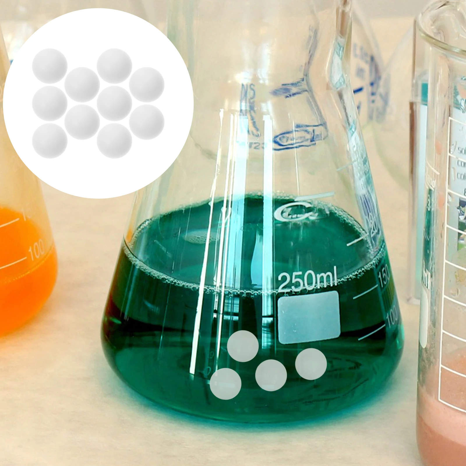 10 Pcs PTFE Ball Experiment Mixing Supplies Mixers Stirrers Laboratory Accessory Supply Container