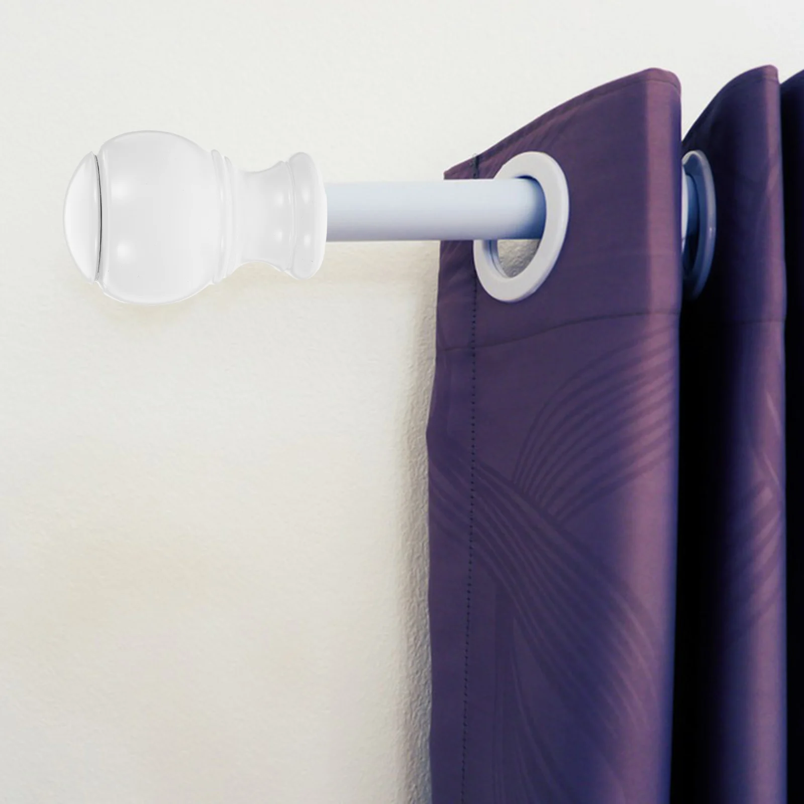 

2pcs Curtain Rod End Caps Decorative Roman Head Plug For Home Office Unique Stylish Curtain Pole Accessories