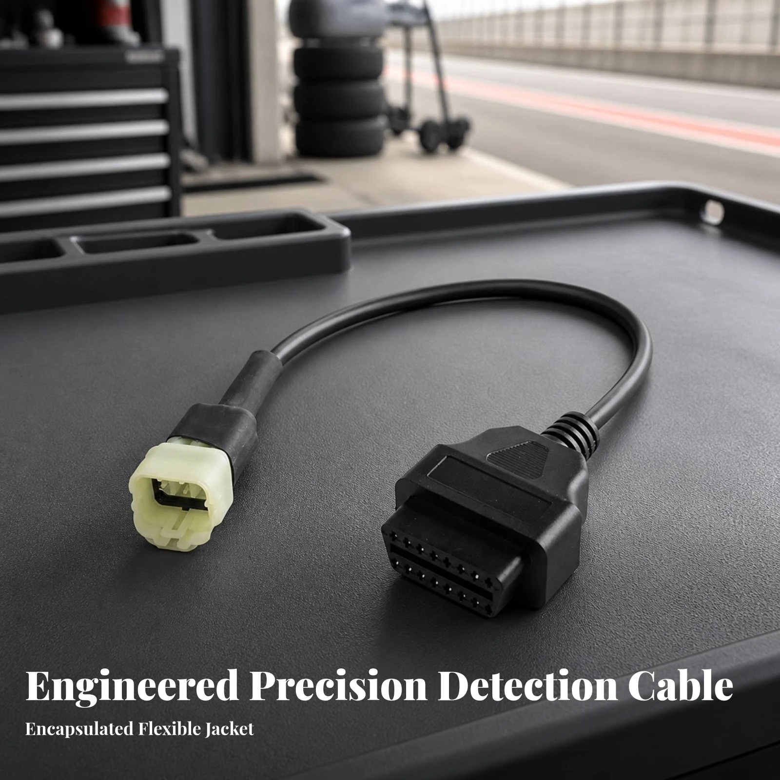 Motorcycle OBD Diagnostic Cable Cost-Effective OBD II to KTM-Style 6-Pin Adapter Cable KTM-Style Motorcycle Diagnostic Adapter