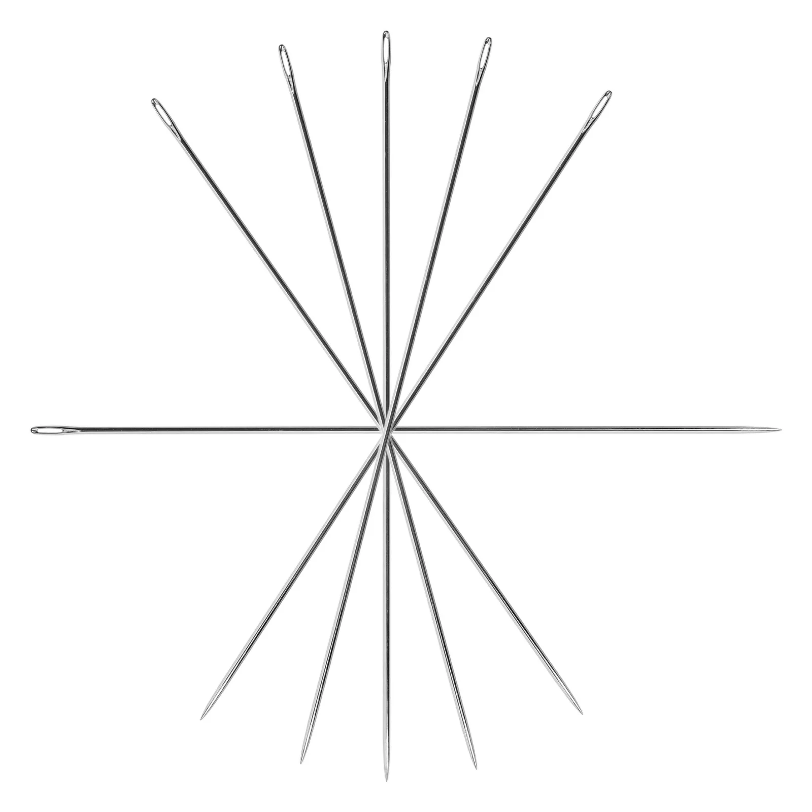 

6Pcs Large Eye Darning Needles Metal Knitting Needles Wear-Resistant Yarn Needle for Sweaters Scarves Hats Socks