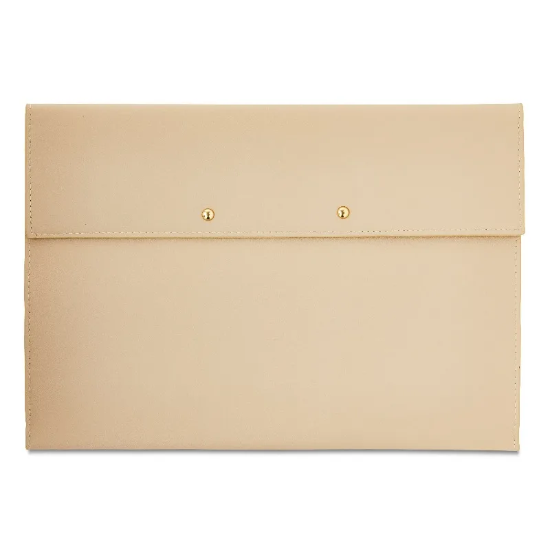 

Document Folio, 13" x 9.6" x 1.77", Cream, 1 Pack