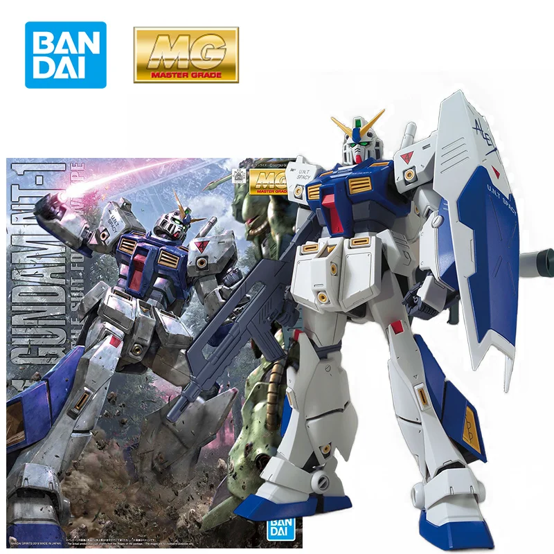 Bandai MG 1/100 RX-78NT-1 Gundam NT-1 20Cm Anime Original Action Figure Model Kit Assemble Toy Birthday Gift Collection