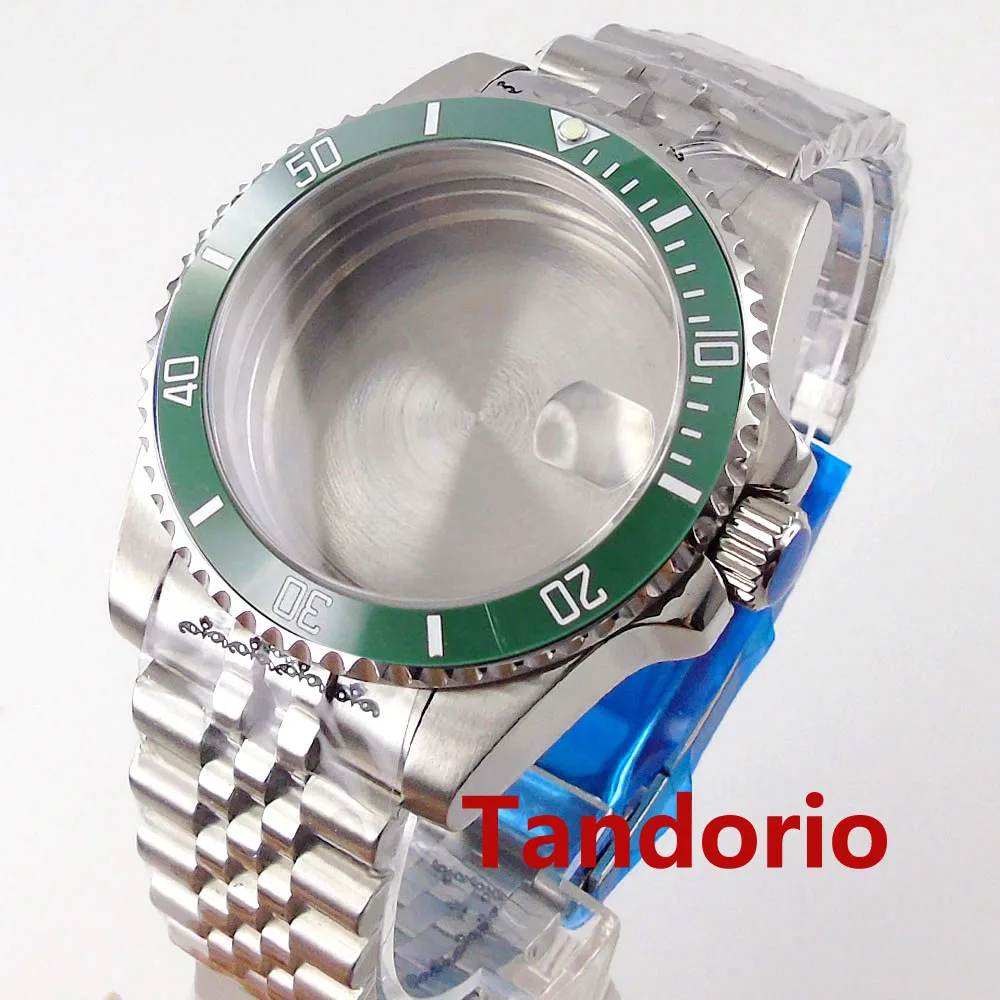 

38/40mm 316L Stainless Steel Watch Case Fit NH35A NH36A ETA2824 PT5000 ST2130 Movement Sapphire Crystal Ceramic Bezel Jubilee