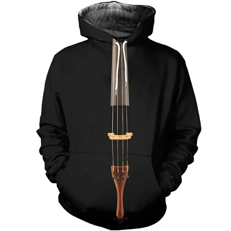 

3D all print black cello art zipper Sweatshirt casual Street hip hop fashion Hoodie