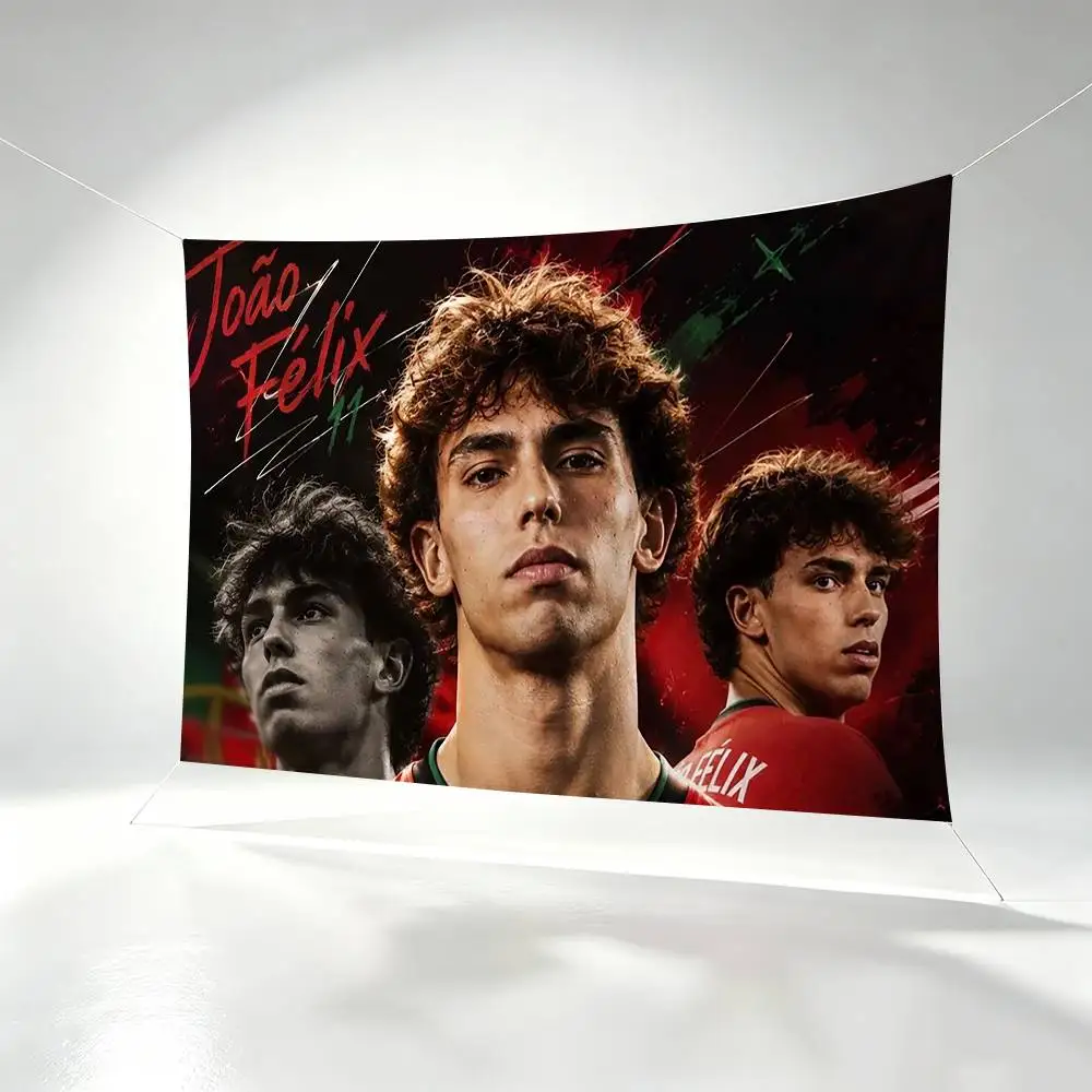 Forward Joao F-Felix Flags Wall Hanging Background Art Banner for Bedroom Home Outdoor Decor