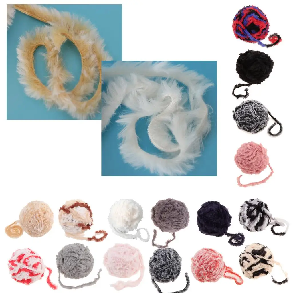 Fashion Soft Faux Fur Yarn Eyelash for Knitting Craft Accessory