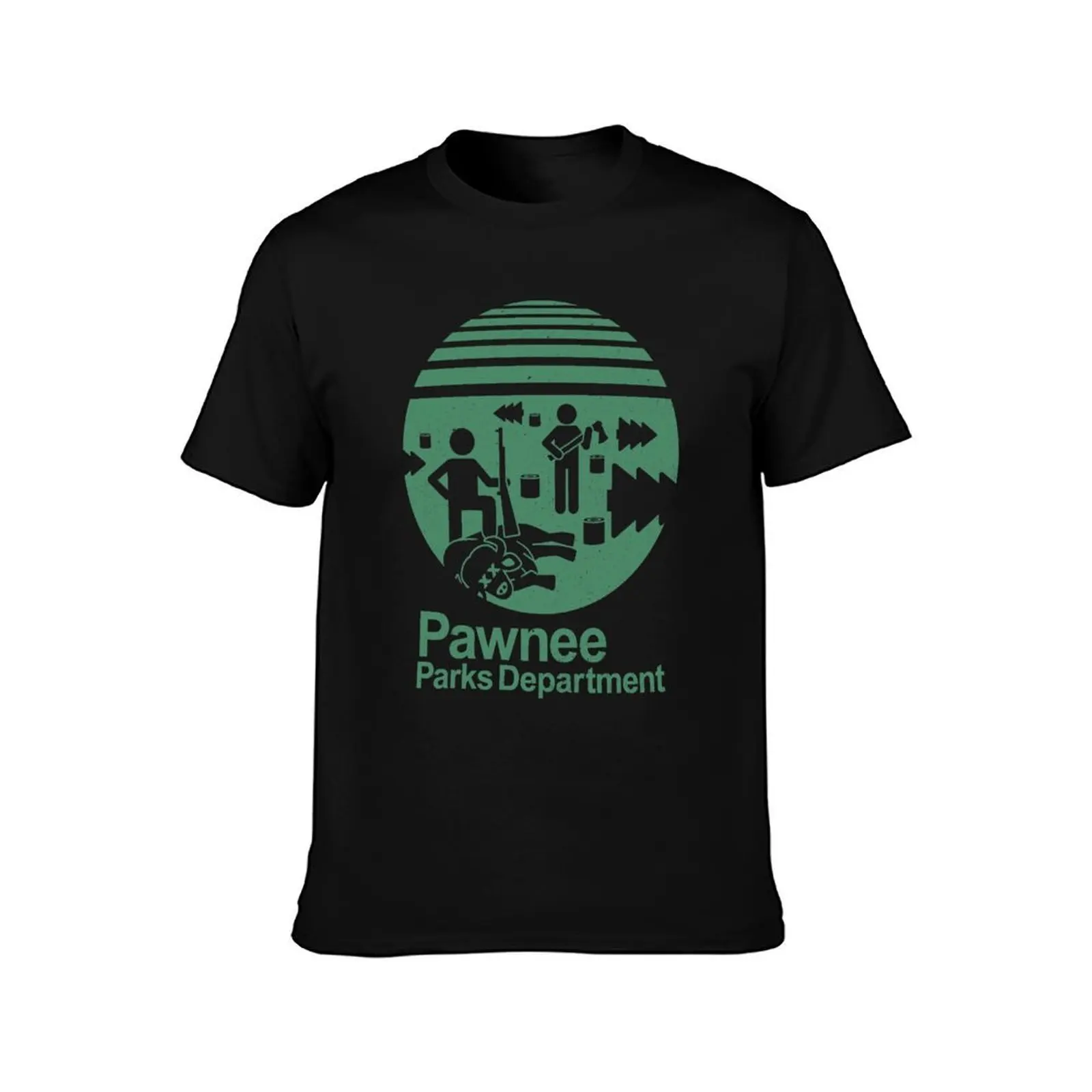 Pawnee Parks Department T-Shirt, Summer Casual Cotton Tee, Oversized Streetwear Tops, Vintage Graphic Print, Unisex Men Women