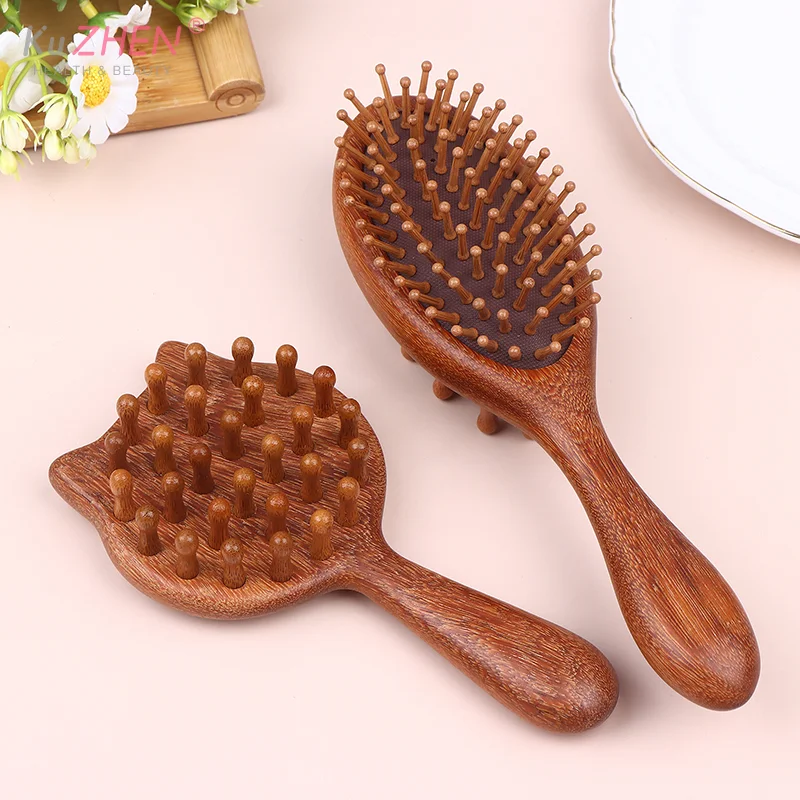 

1PC Cushion Massage Combs Double-Sided Wood Cushion Comb HairBrush For Hair Styling Anti-Static Scalp Stimulating Whole Body Use