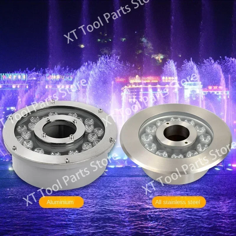 Stainless steel fountain light led fountain light pool landscape colorful waterscape medium hole fountain light fish pond