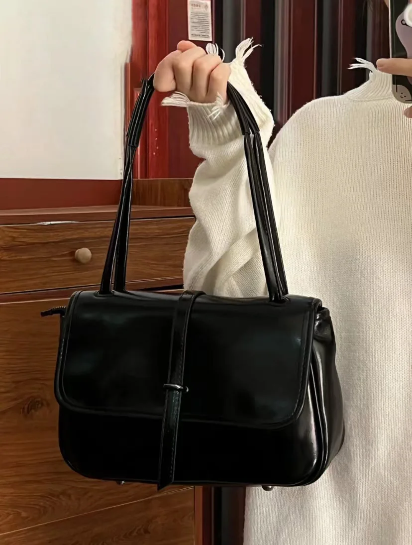 

Faionable Versatile Women's Crossbody Bag Commuter Large Bag High-End Feel Single oulder Bag PU Leather Magnetic Bule C...