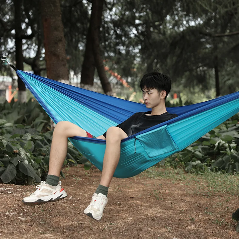 Outdoor Double Hammock for Camping and Camping, Hanging Chair, Spinning, Leisure Floor Mat, Swing Sleeping Bag, A456