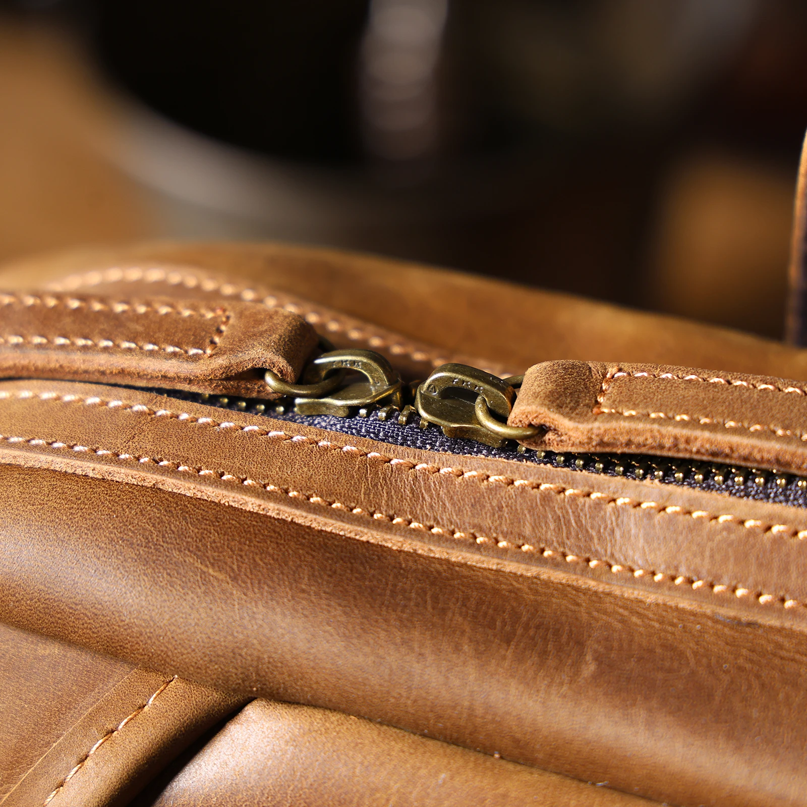Vintage Echtleder Herren-Aktentasche 14" Laptop-Tasche Crazy Horse Leder Messenger-Handtasche Rindsleder Geschenkidee für Männer – Detail 30