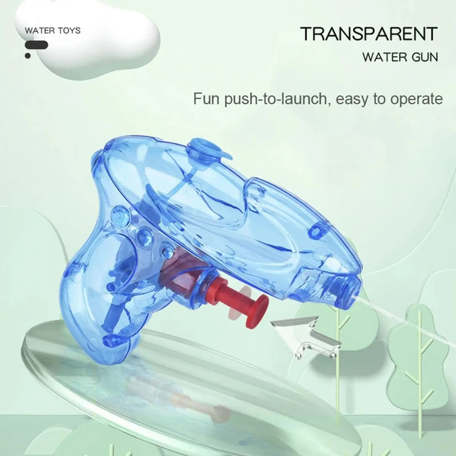 ปืนฉีดน้ำขนาดเล็ก1ชิ้นของเล่นพลาสติกสำหรับเด็กเล่นน้ำของเล่นผู้ใหญ่เกมกลางแจ้งแรงดันสูงฤดูร้อนของเล่นสำหรับเด็ก