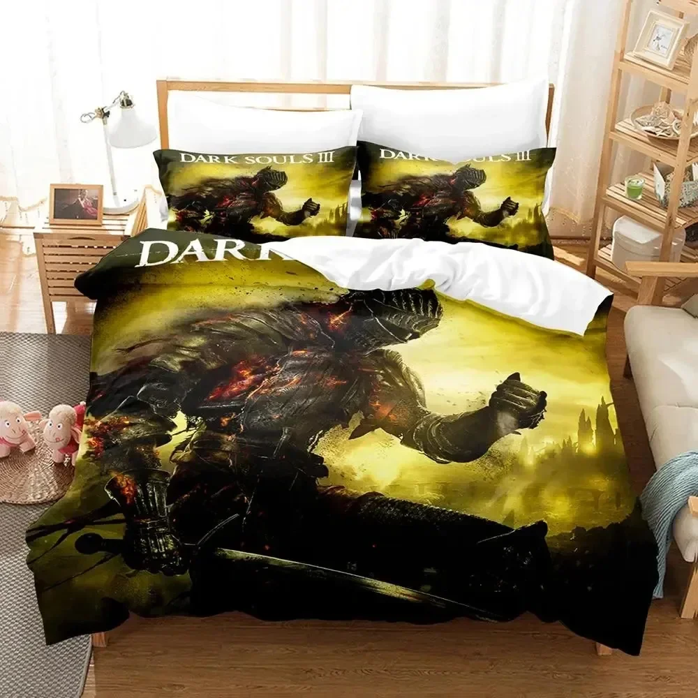 Game Dark Souls Comfortable Duvet Quilt Cover Pillowcase Bedding Set Children Bedroom Decoration Home Textile