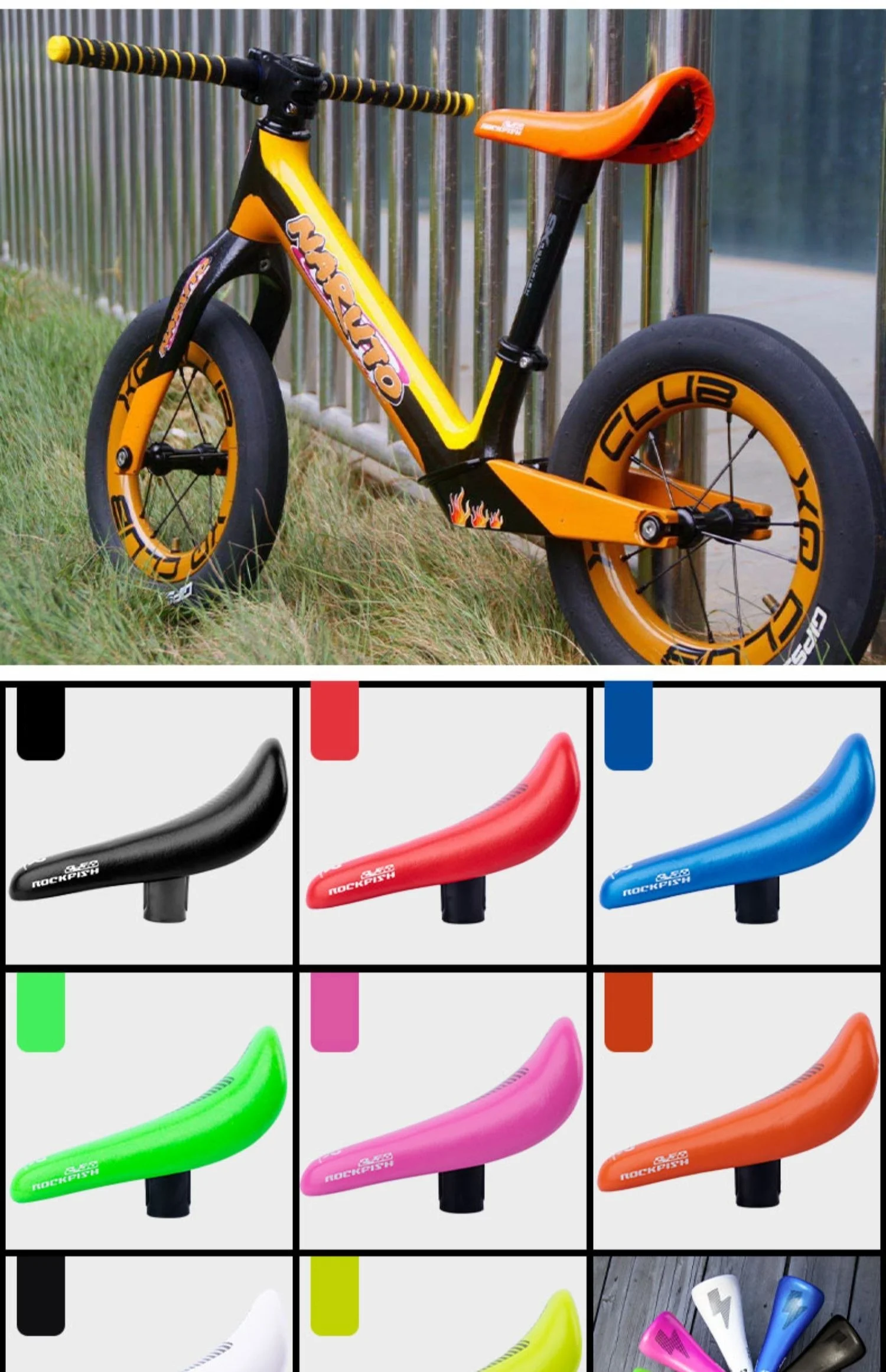 Rockfish CC-C50 EVA-Schiebesattel für Kinderlaufräder, Sitzpolster für S/B/P/K 12-Zoll-Roller und Fahrräder – Detail 8