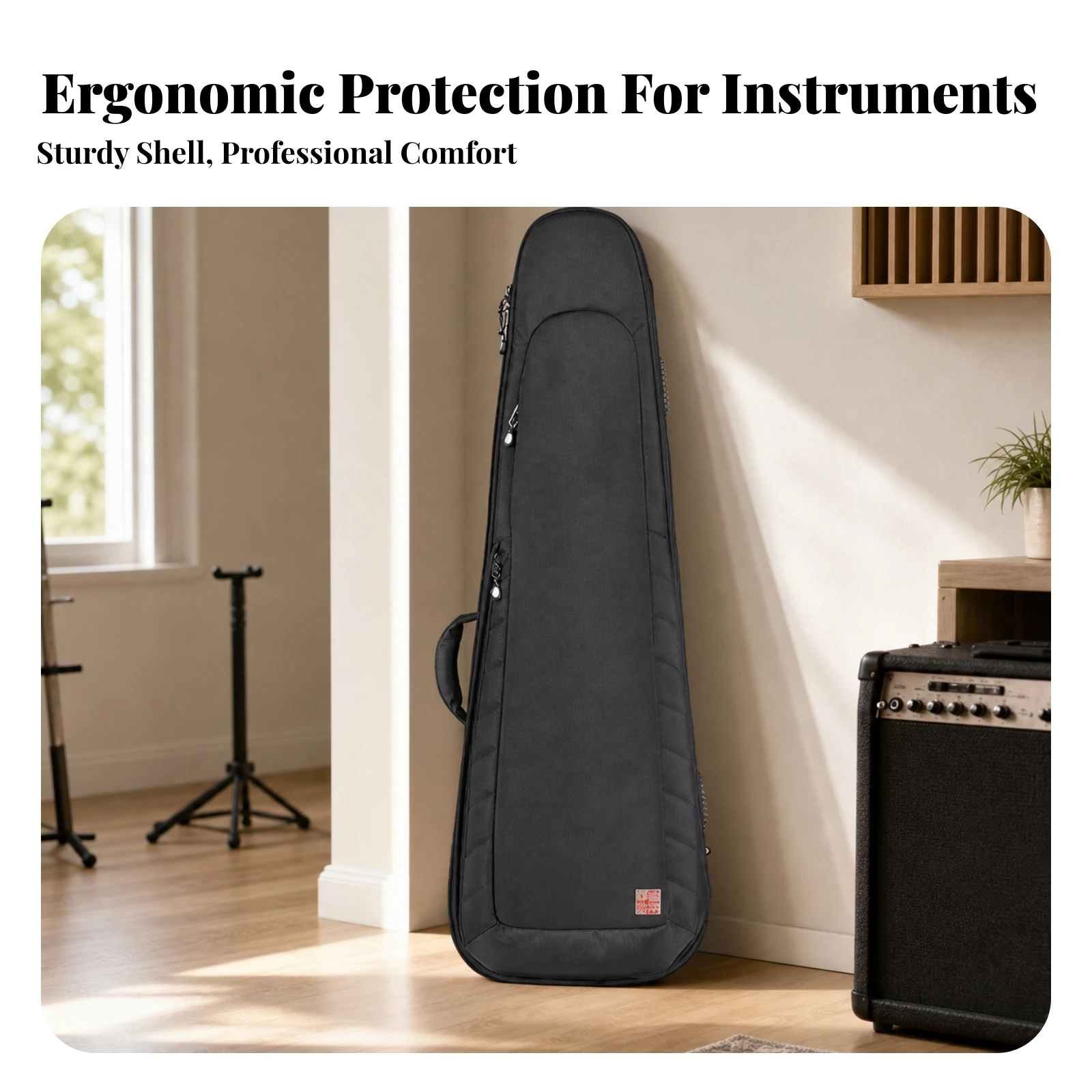 Electric Bass Gig Bag Padded Bass Guitar Gig Bag Soft-Sided Lightweight for Bassists, Music Lessons, Rehearsals