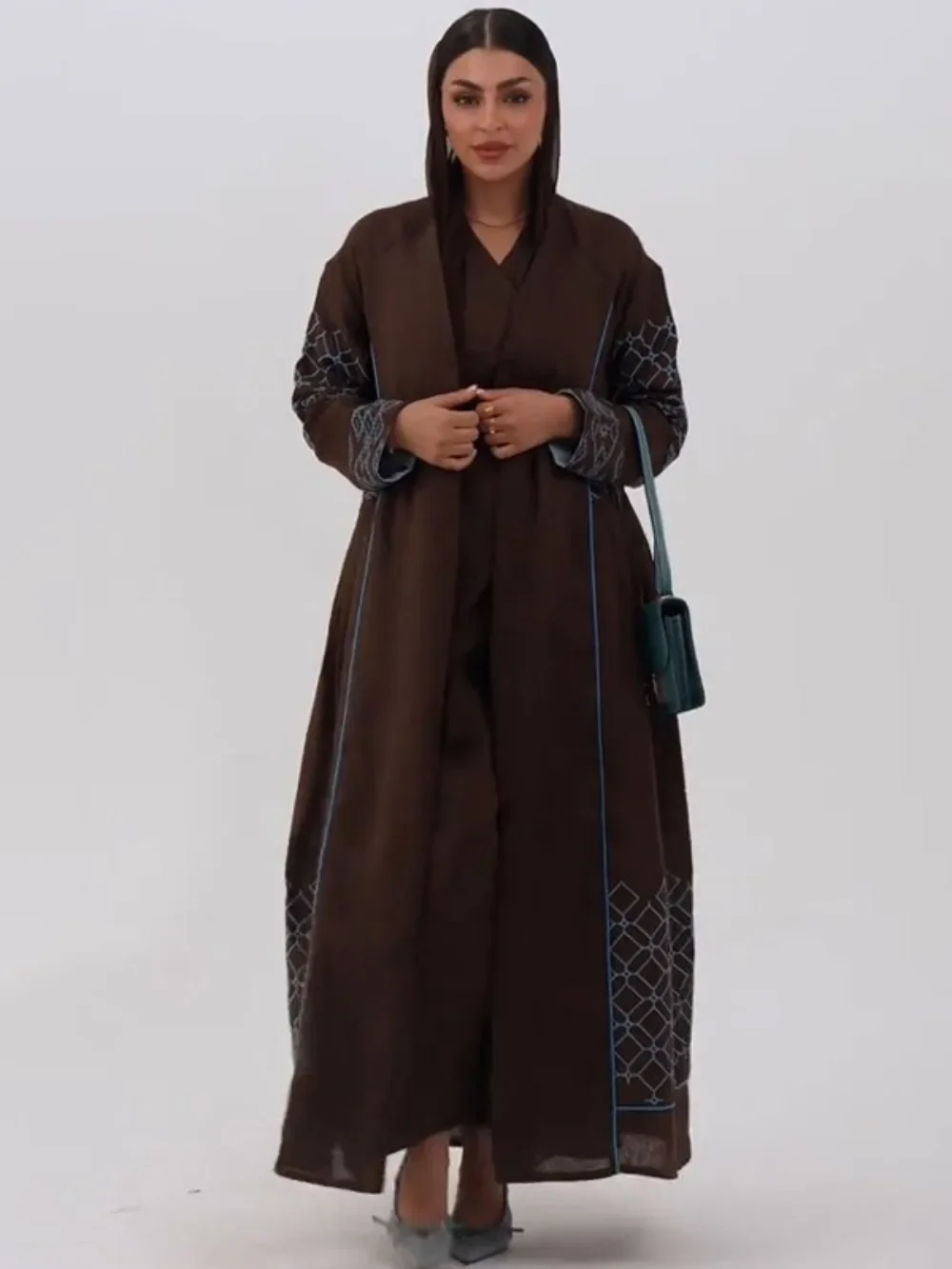 Eid Women Muslim Abaya 1 Piece Cardigan Kaftan Vestidos Largos Party Caftan Jalabiya Ramadan Dubai Abayas Arab Long Robe 2025